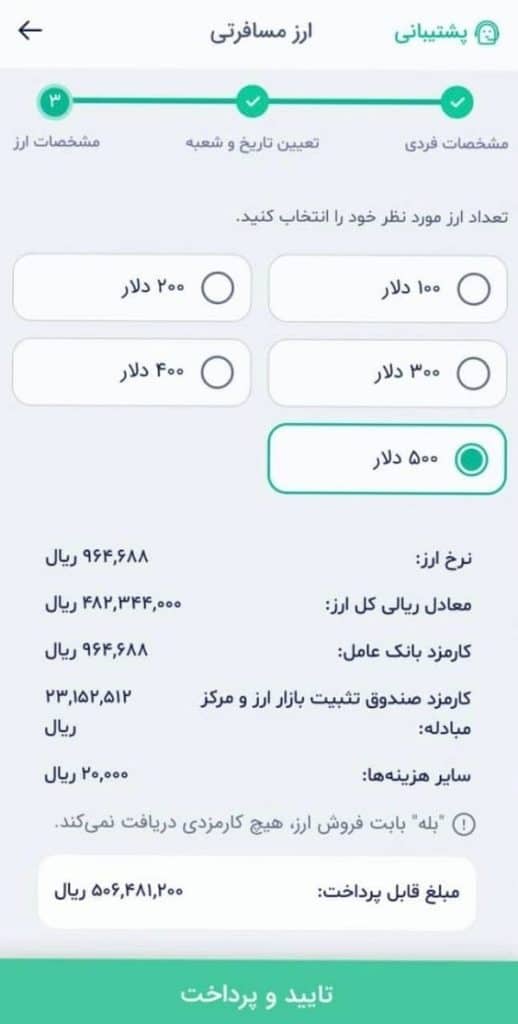 قیمت ارز مسافرتی